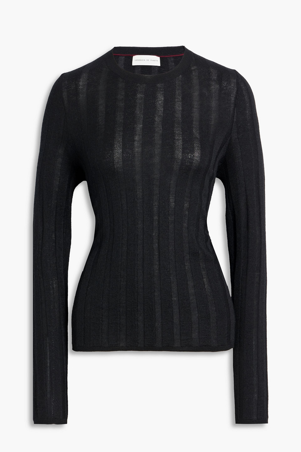 Veronica De Piante Maya Ribbed Cashmere Sweater In Black