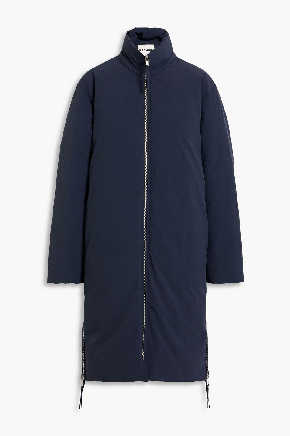 Jil Sander Zip-detailed Shell Down Coat In Blue