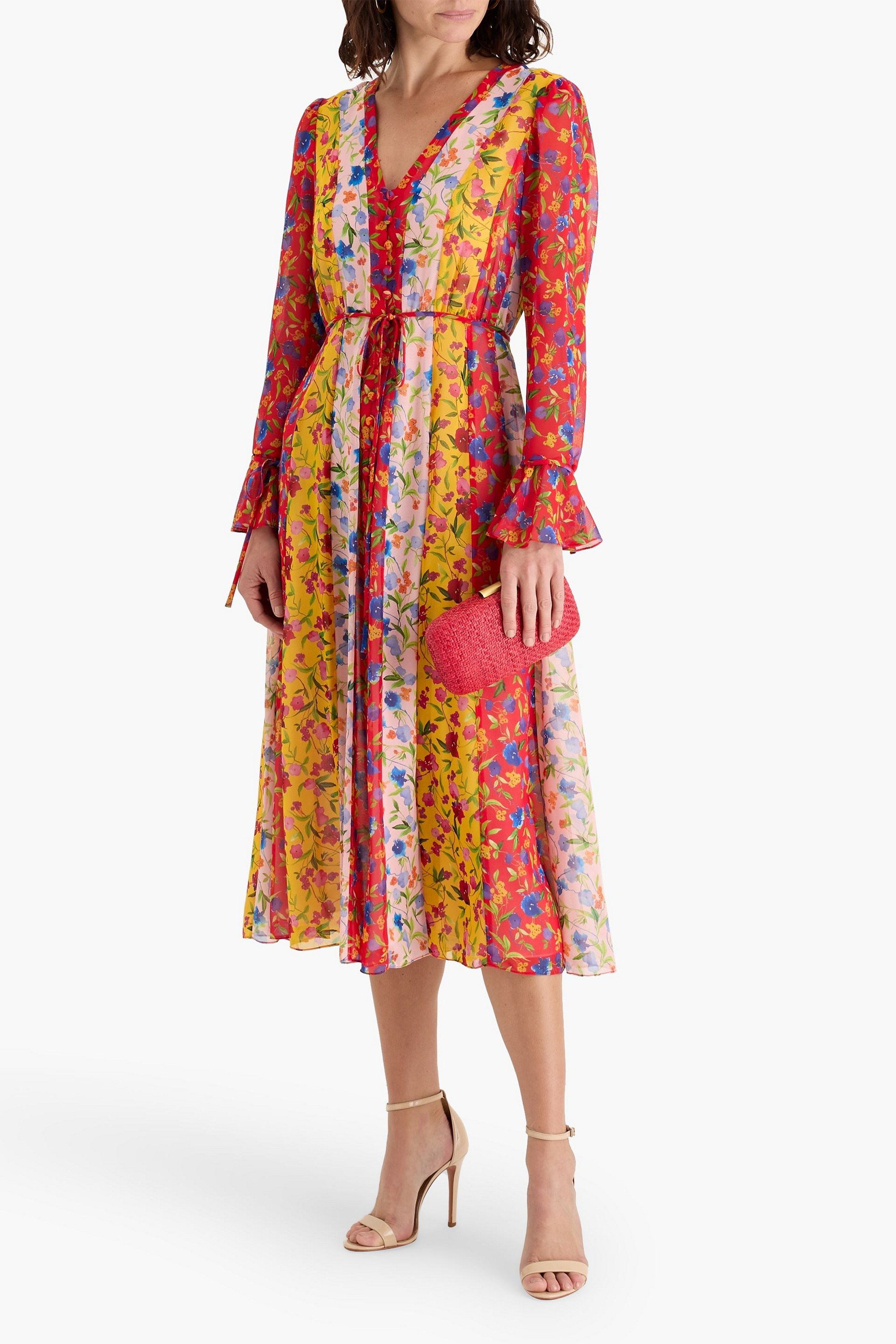 Carolina Herrera Floral-print chiffon midi dress