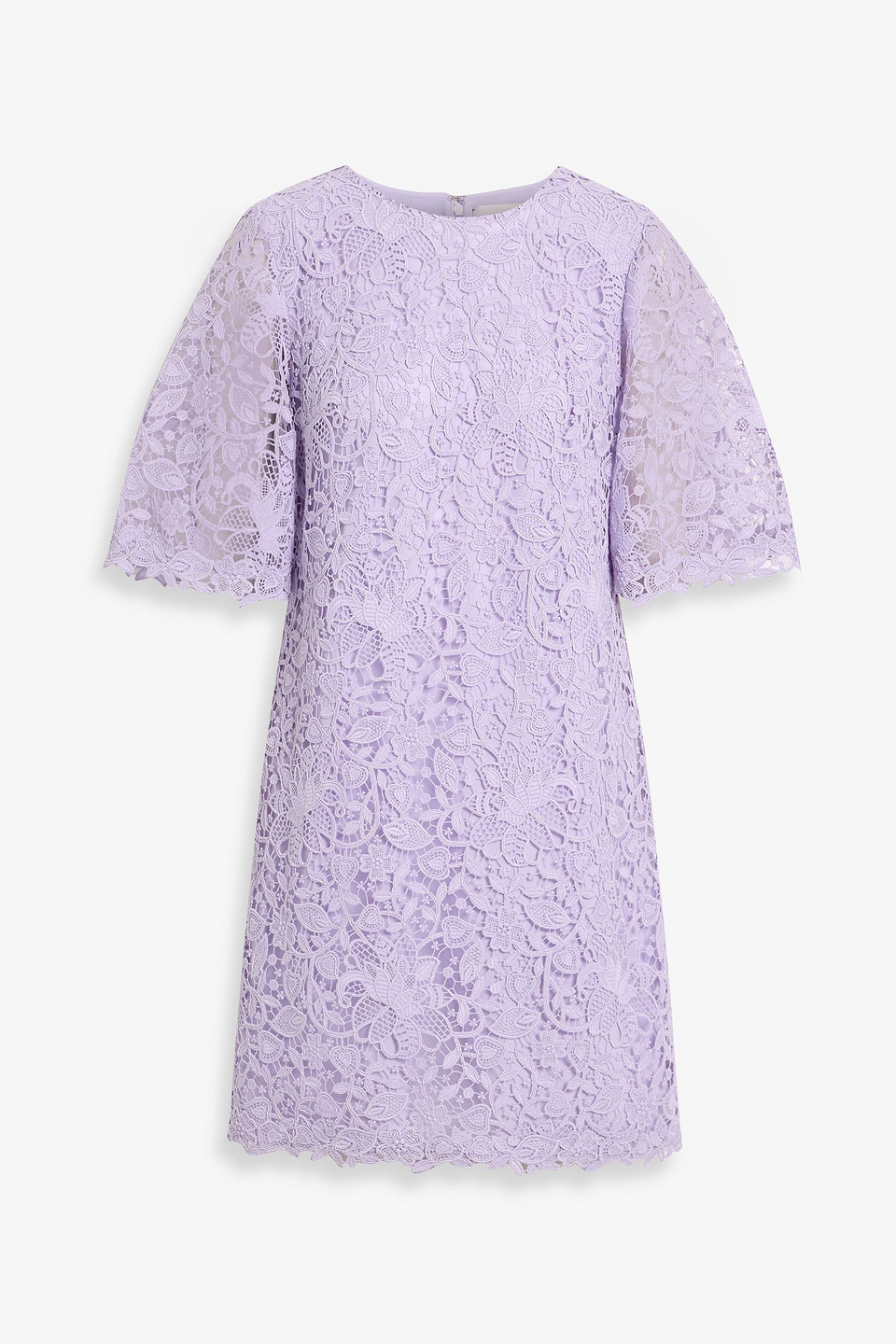 Carolina Herrera Guipure Lace Mini Dress In Purple