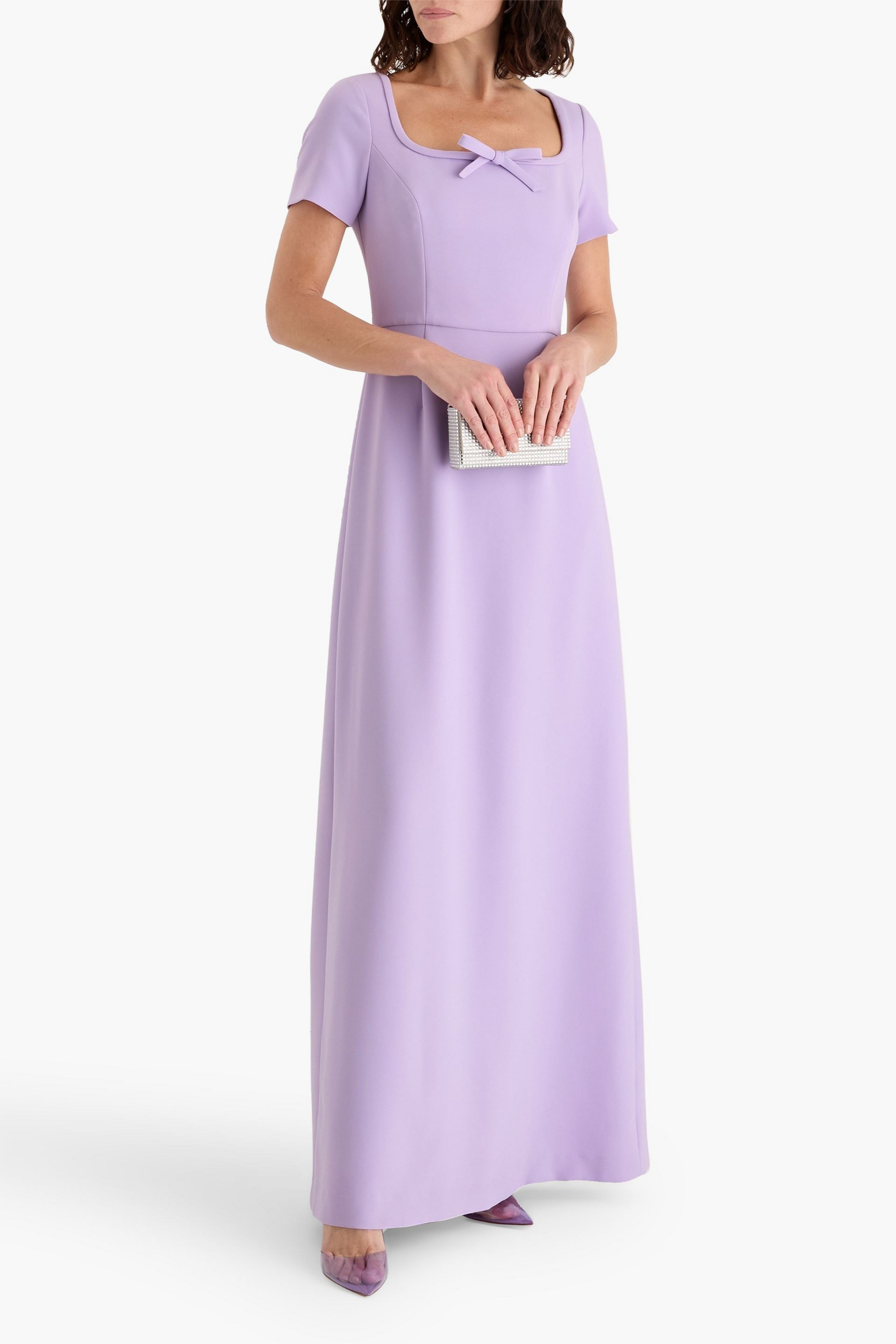 Carolina Herrera Bow-detailed crepe gown