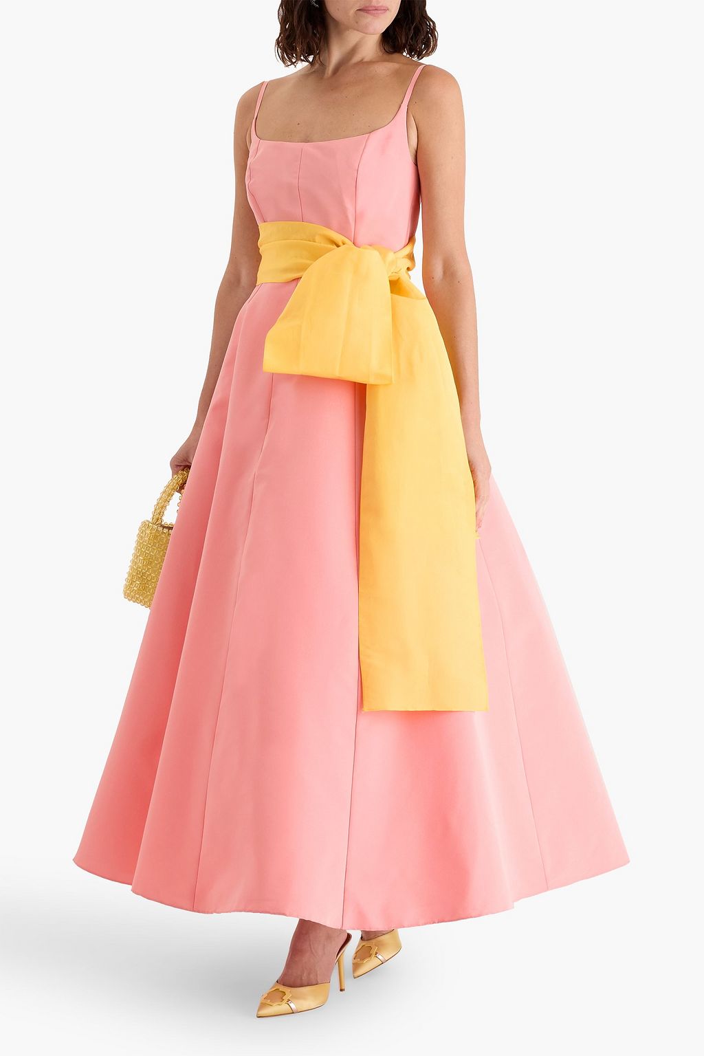 CAROLINA HERRERA Cape-effect crepe gown | THE OUTNET CAROLINA HERRERA Cape-effect crepe gown | THE OUTNET