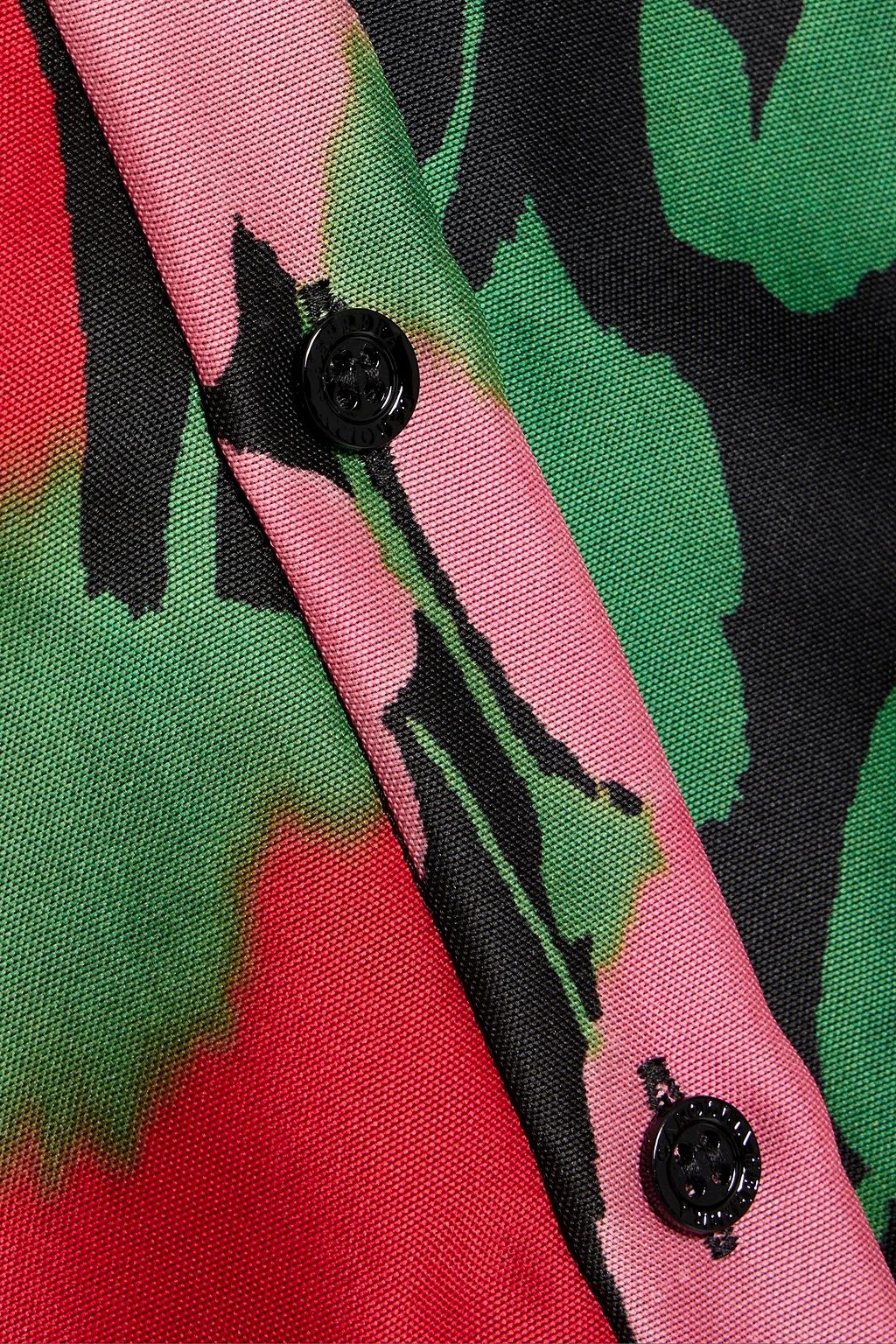 CAROLINA HERRERA Belted floral-print silk-gazar gown