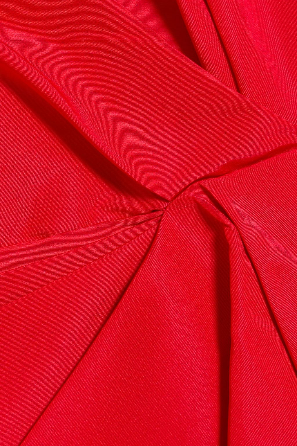 CAROLINA HERRERA Wrap-effect silk-faille gown