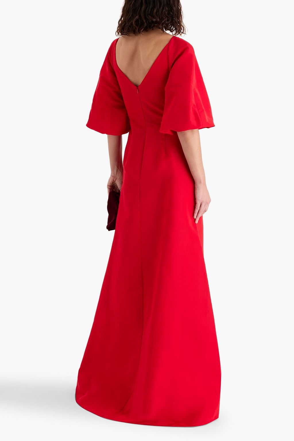 CAROLINA HERRERA Wrap-effect silk-faille gown