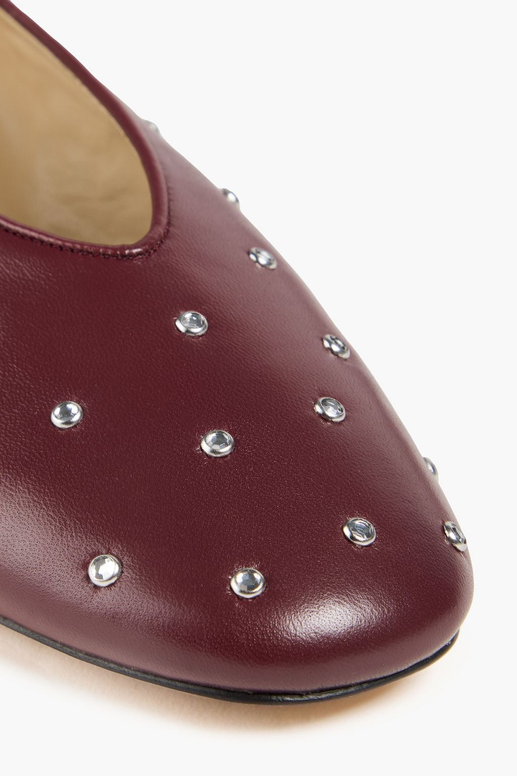LE MONDE BERYL Regency crystal-embellished leather ballet flats