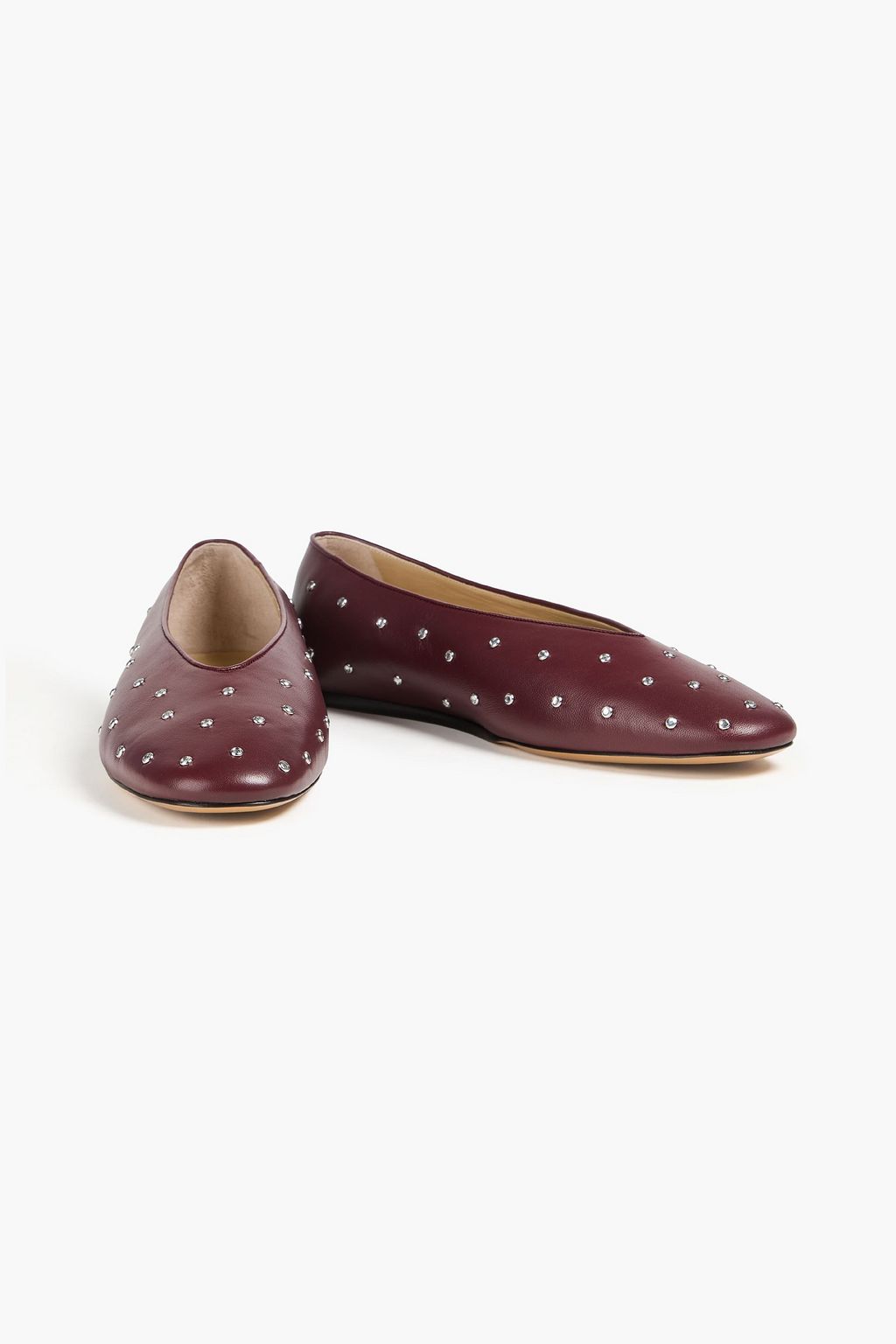 LE MONDE BERYL Regency crystal-embellished leather ballet flats