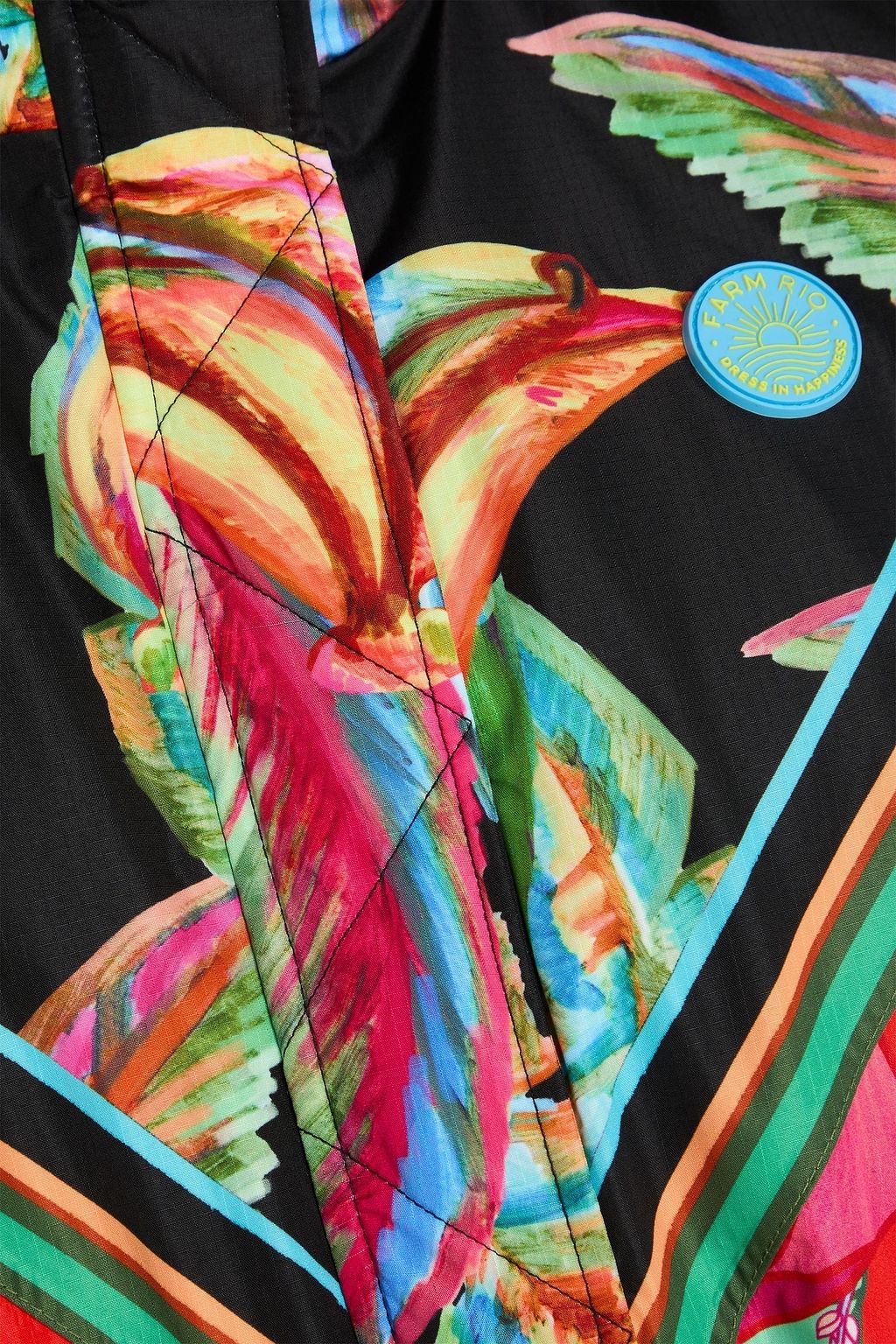 FARM RIO Belted printed ripstop hooded ski suit