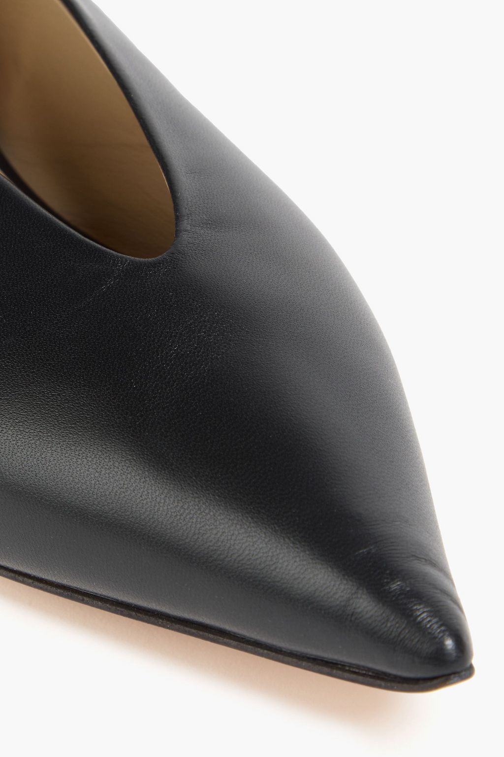 LE MONDE BERYL Babouche leather point-toe flats