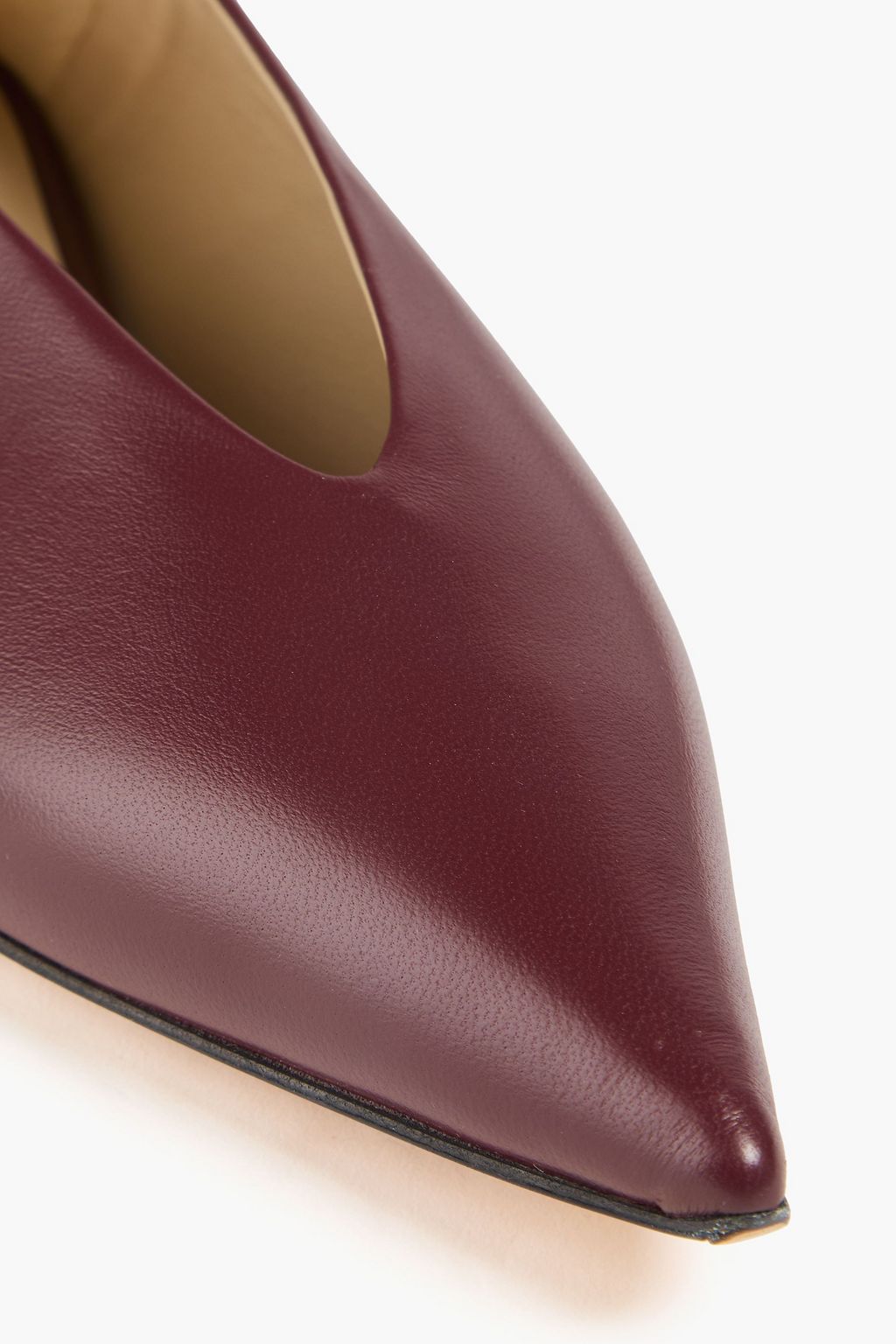 LE MONDE BERYL Babouche leather point-toe flats