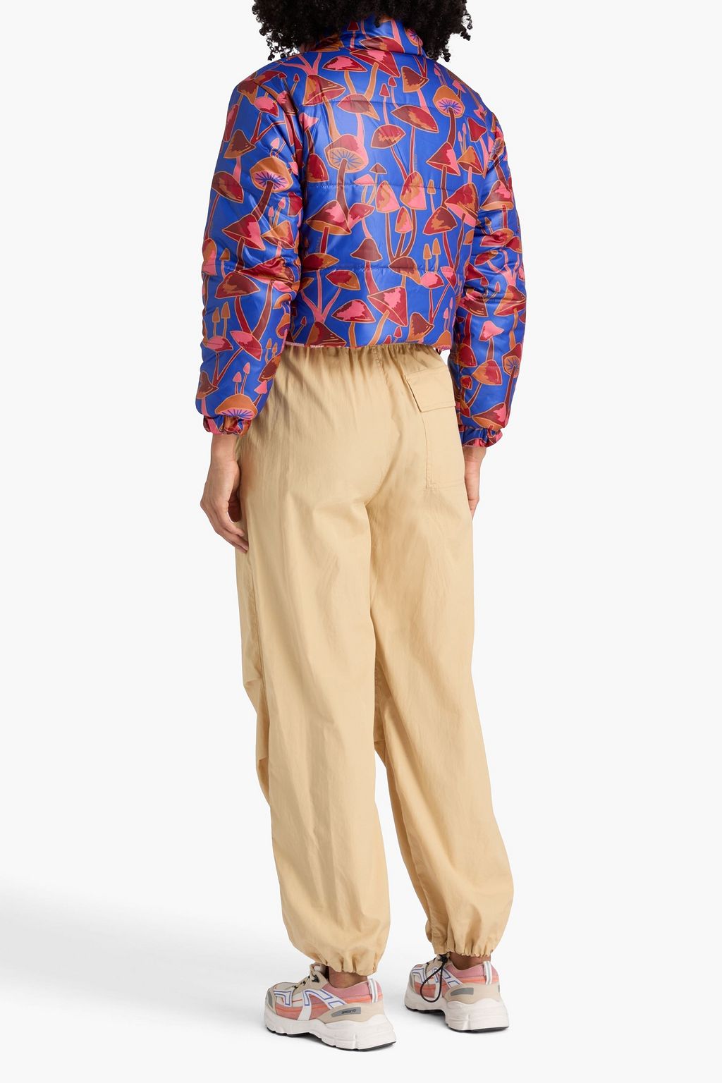 FARM RIO Reversible cropped printed shell jacket