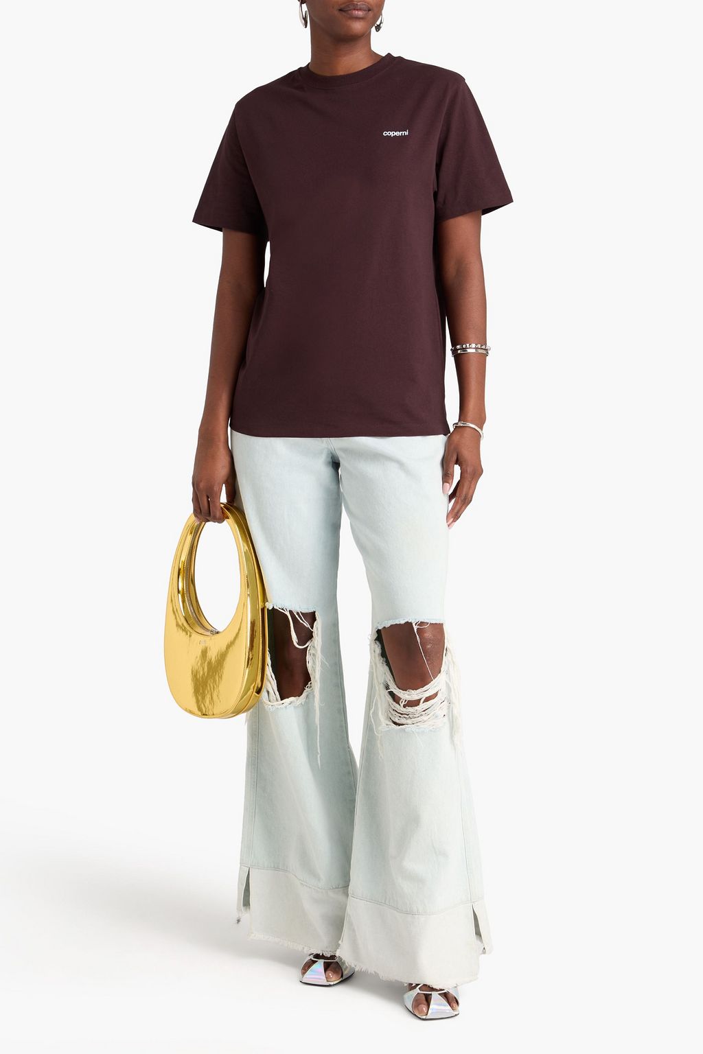 COPERNI Printed cotton-jersey T-shirt