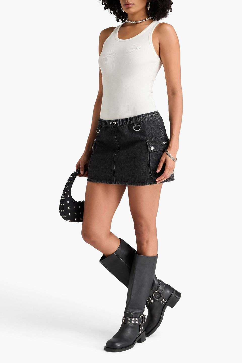  Coperni - Minirock Aus Denim - Schwarz - Fr 40 