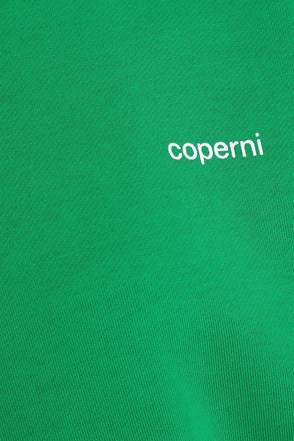 COPERNI Printed cotton-blend fleece hoodie