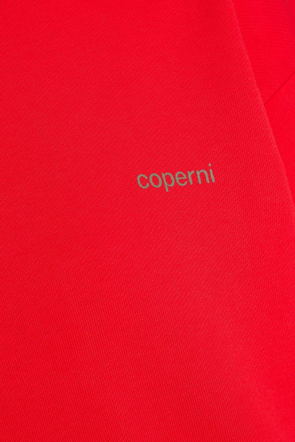 COPERNI Printed cotton-blend fleece hoodie