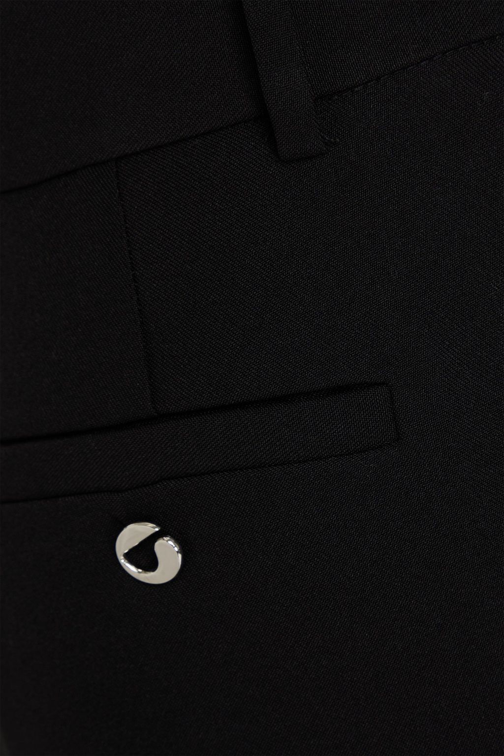 COPERNI Cropped ruffled crepe slim-leg pants