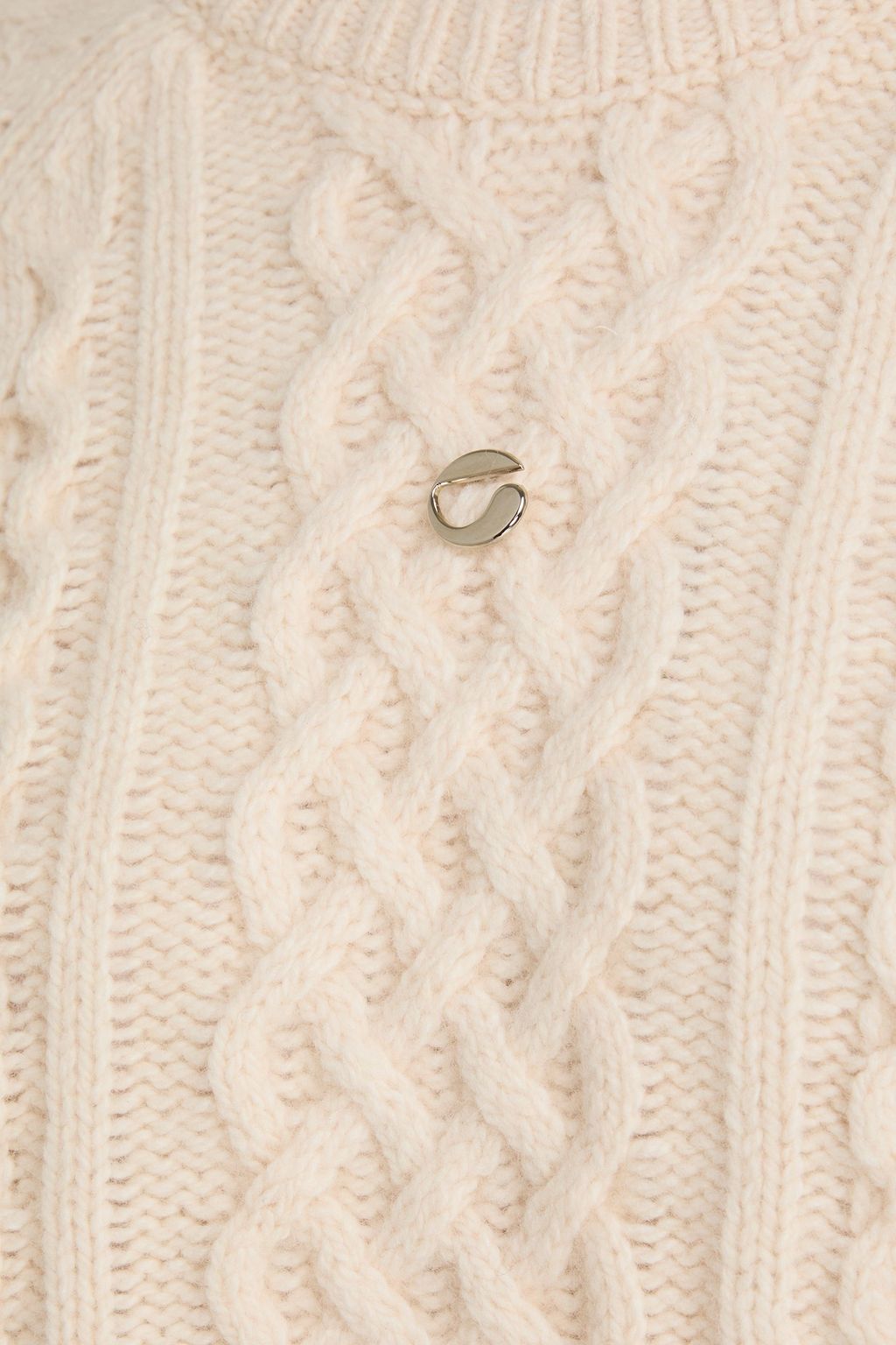 COPERNI Embellished cable-knit wool-blend sweater