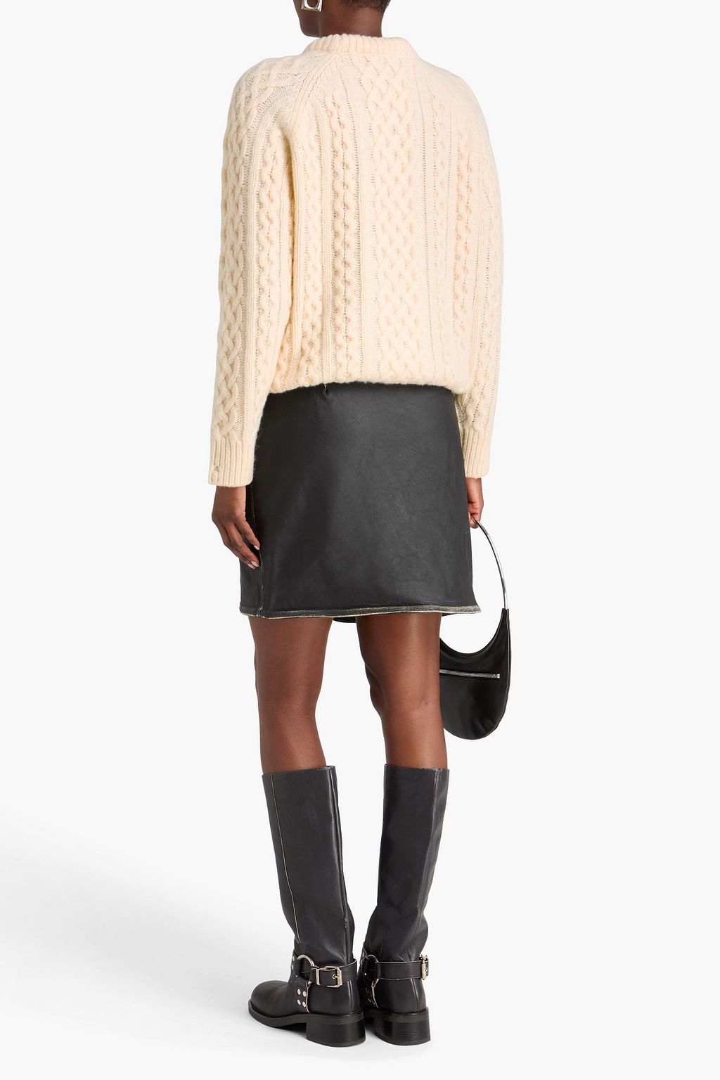 COPERNI Embellished cable-knit wool-blend sweater