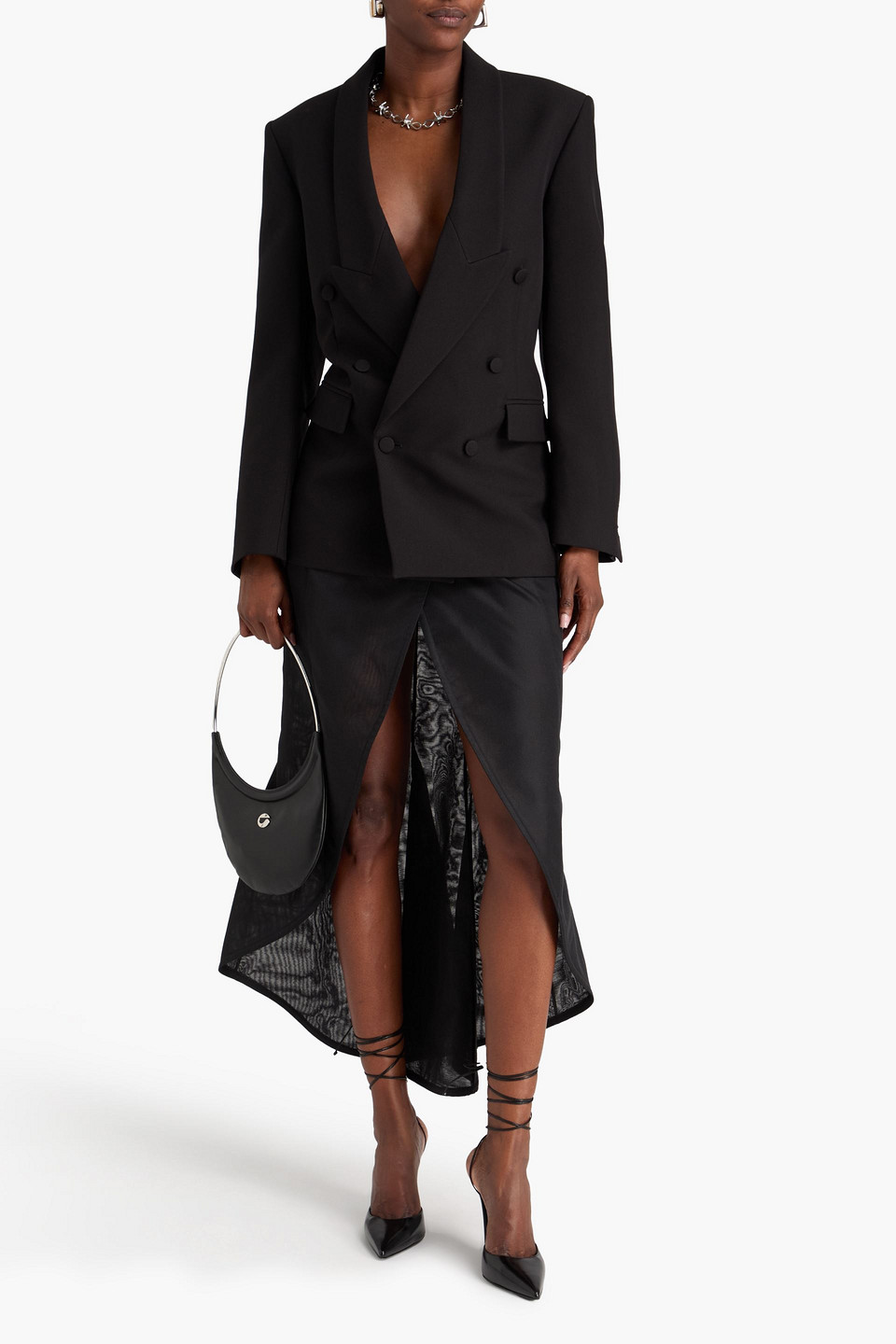  Coperni - Double-breasted Crepe Blazer - Black - M 