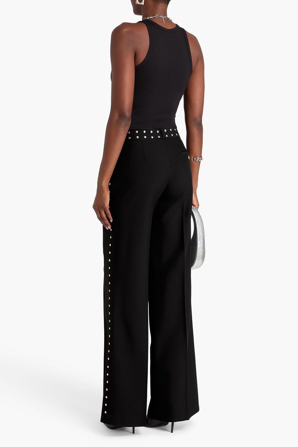 COPERNI Studded crepe wide-leg pants