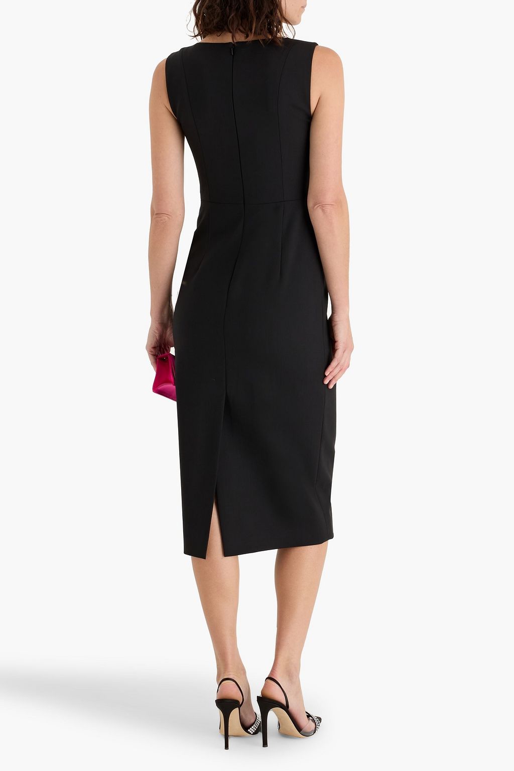 CAROLINA HERRERA Grain de poudre wool-blend midi dress