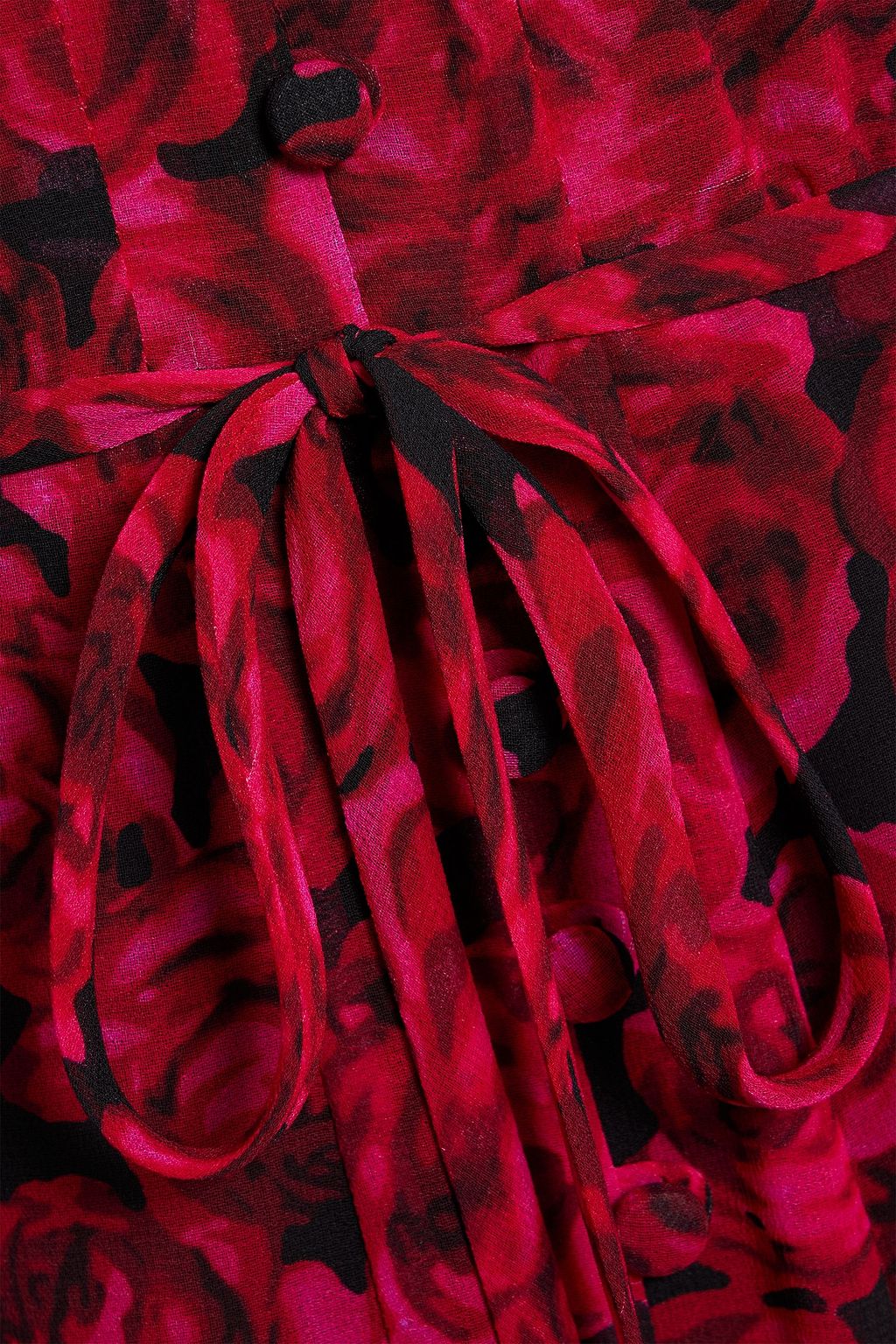 CAROLINA HERRERA Ruffled floral-print chiffon midi dress