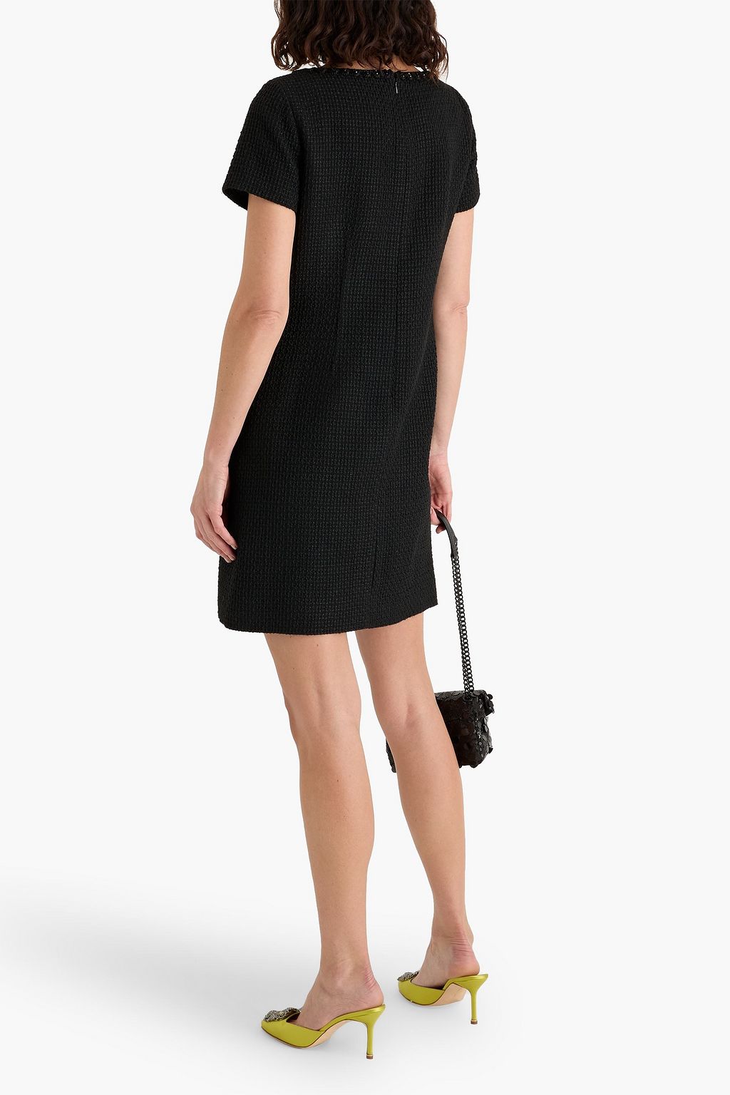 CAROLINA HERRERA Embellished tweed mini dress