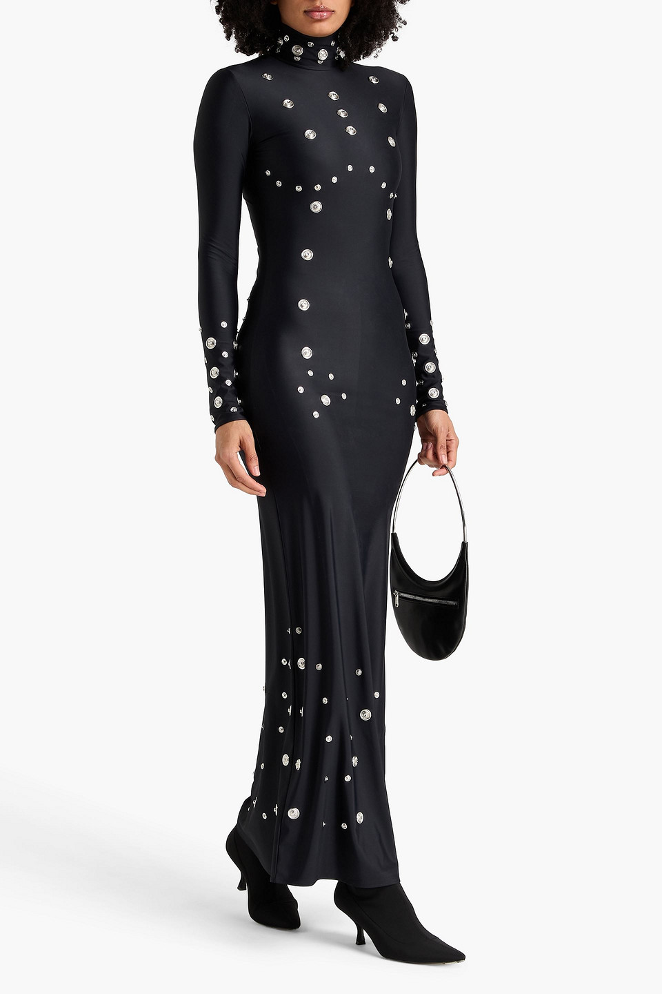  Coperni - Verziertes Maxikleid Aus Stretch-jersey - Schwarz - S 
