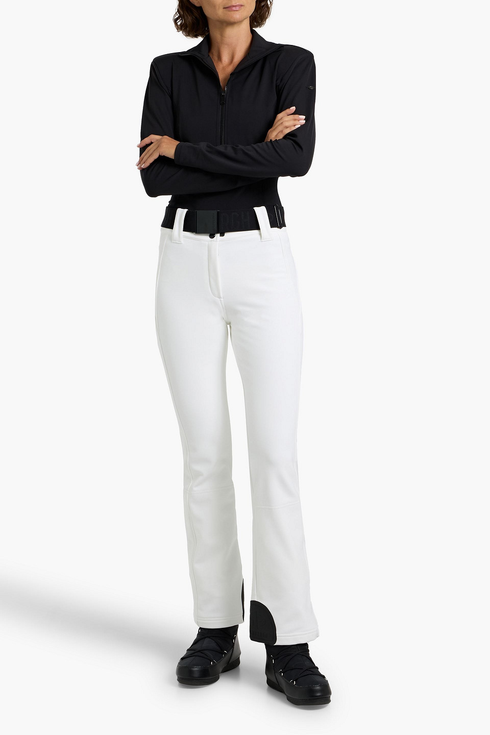 Goldbergh Pippa Belted Flared Ski Pants In White