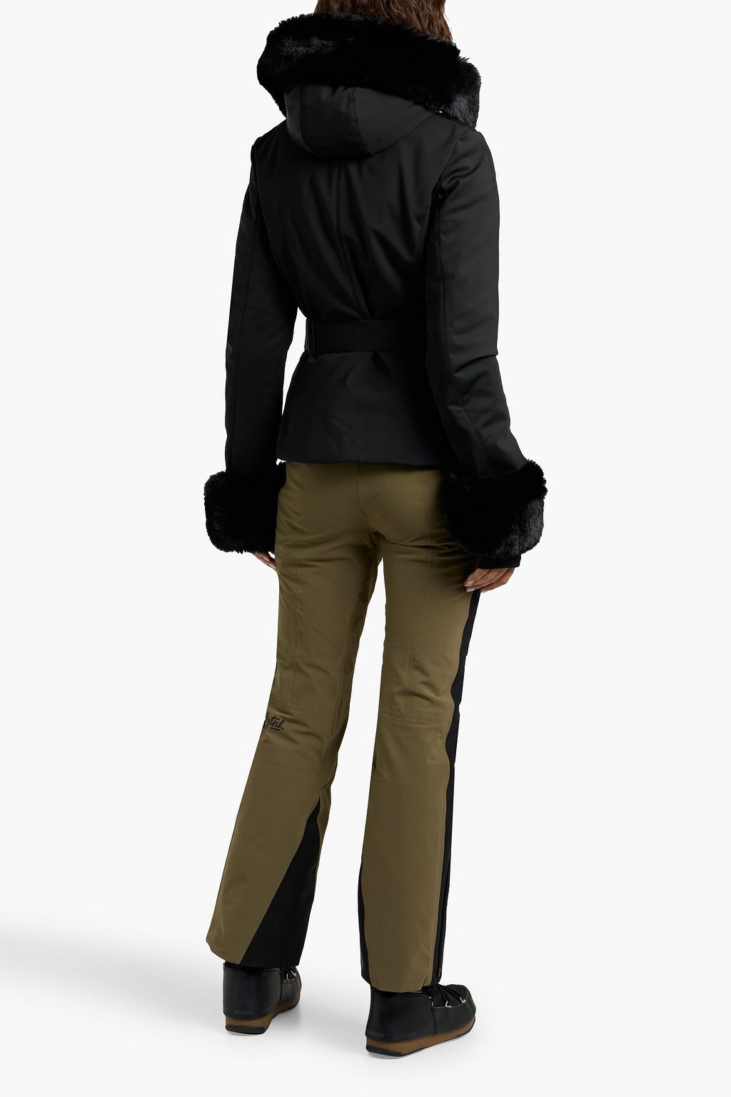 GOLDBERGH Giselle plush-trimmed stretch-shell down ski jacket