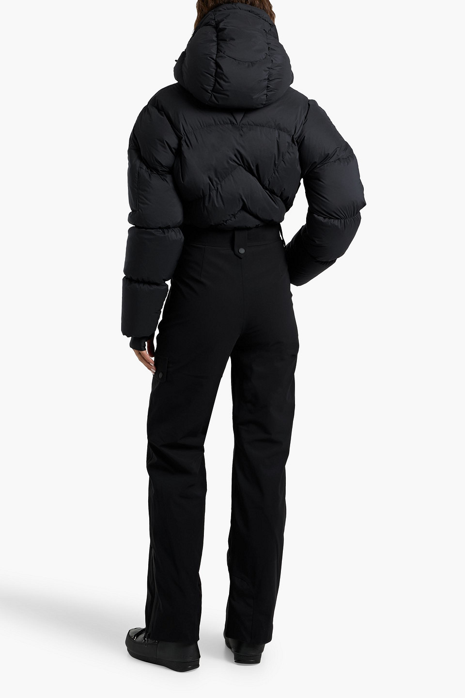 Cordova Sommet Quilted Down Ski Suit In Black