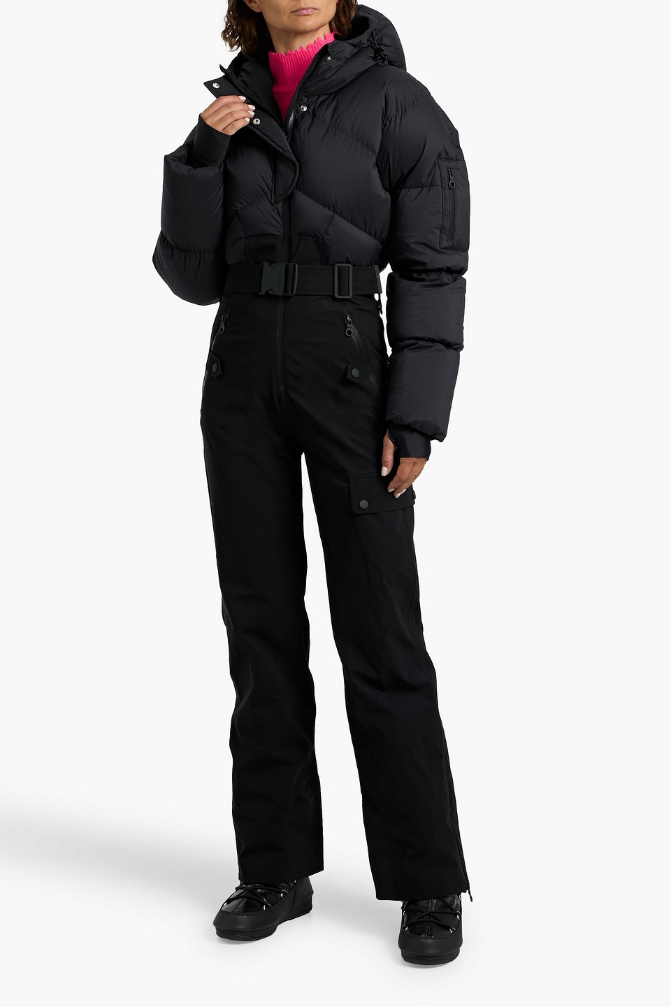 Cordova Sommet Quilted Down Ski Suit In Black