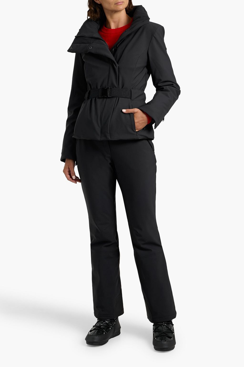 GOLDBERGH Elegante belted stretch-shell down ski jacket