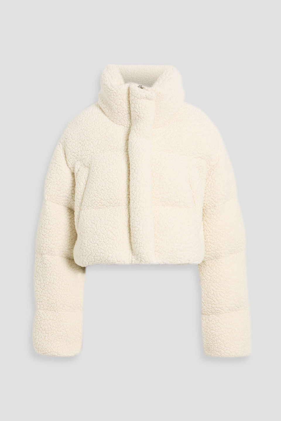 Cordova Kozzy Cropped Quilted Wool-blend Fleece Ski Jacket In White
