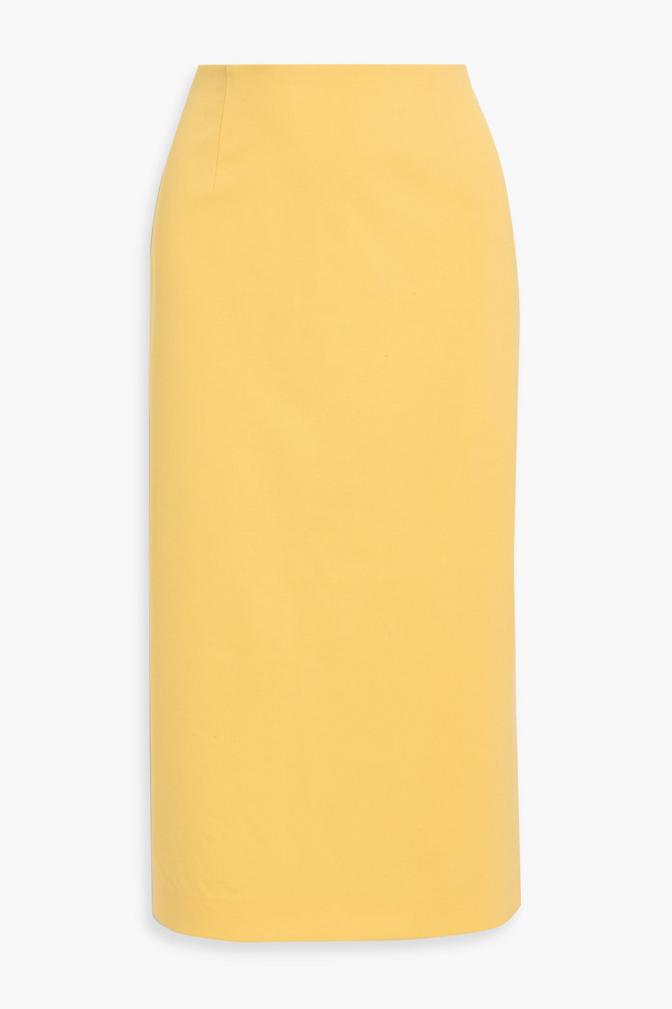 Carolina Herrera Wool-blend Twill Midi Pencil Skirt In Yellow
