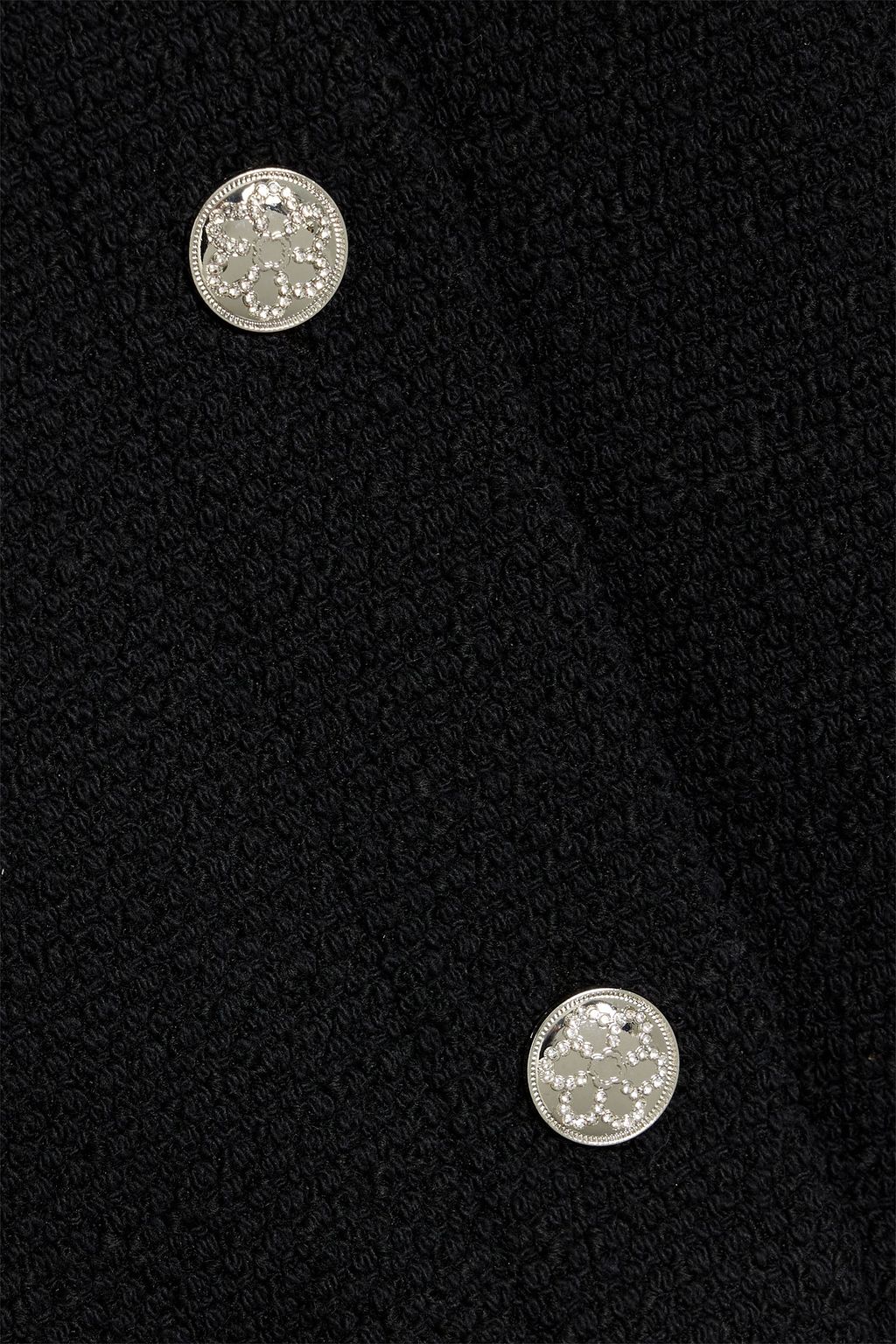 MAJE Lace-trimmed tweed mini dress