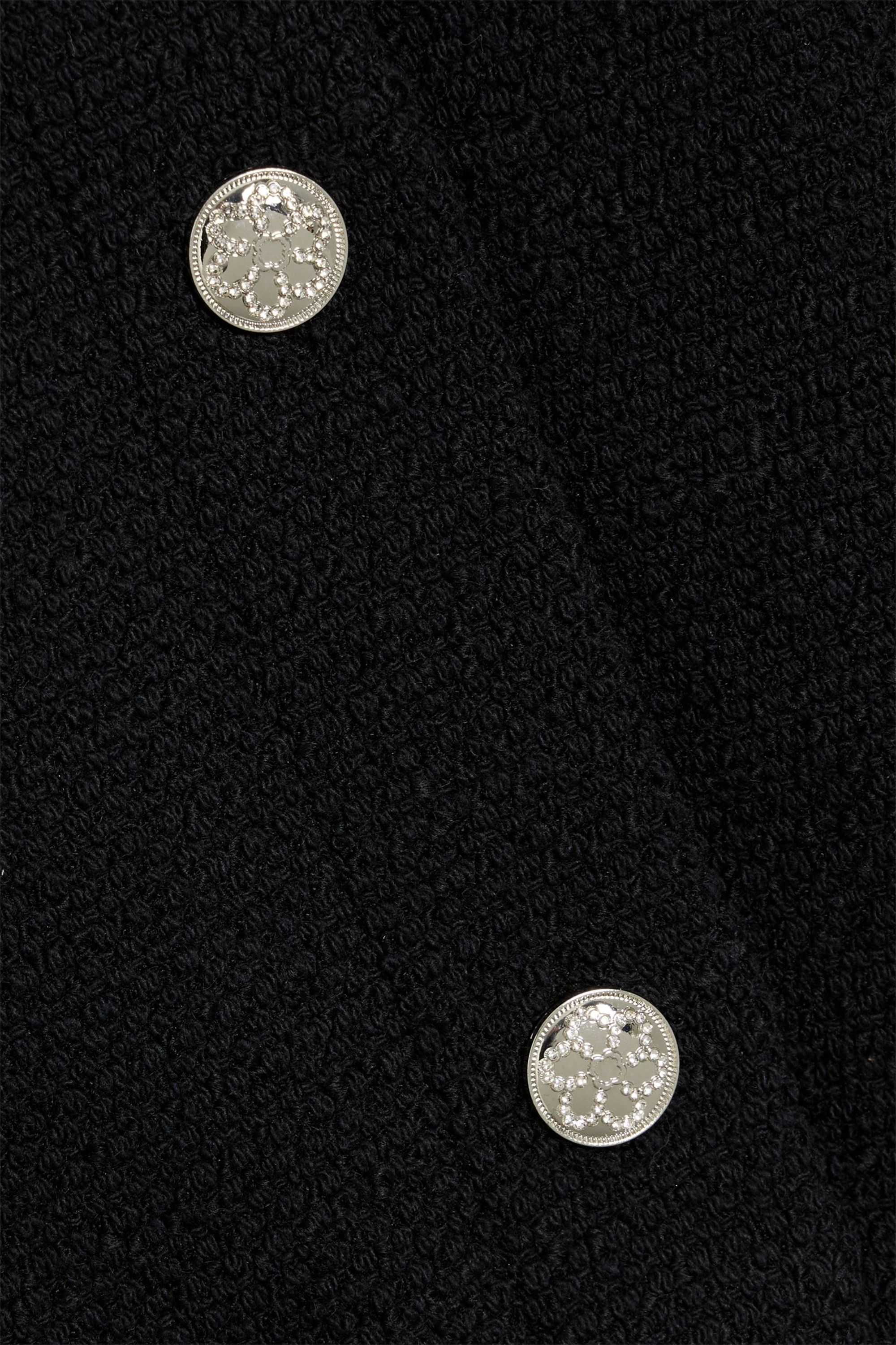 MAJE Lace-trimmed tweed mini dress thumbnail