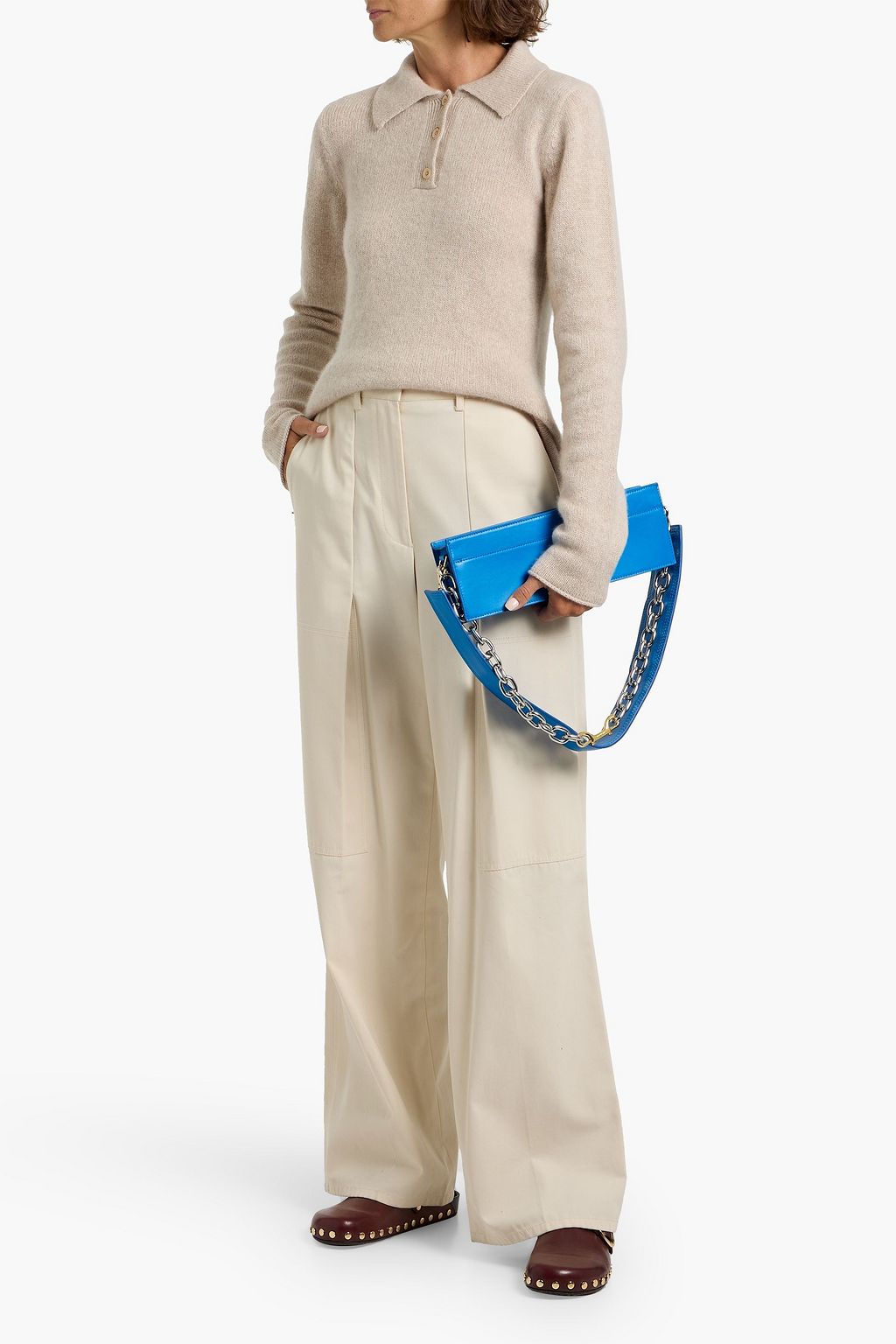 THE ELDER STATESMAN Cashmere polo sweater