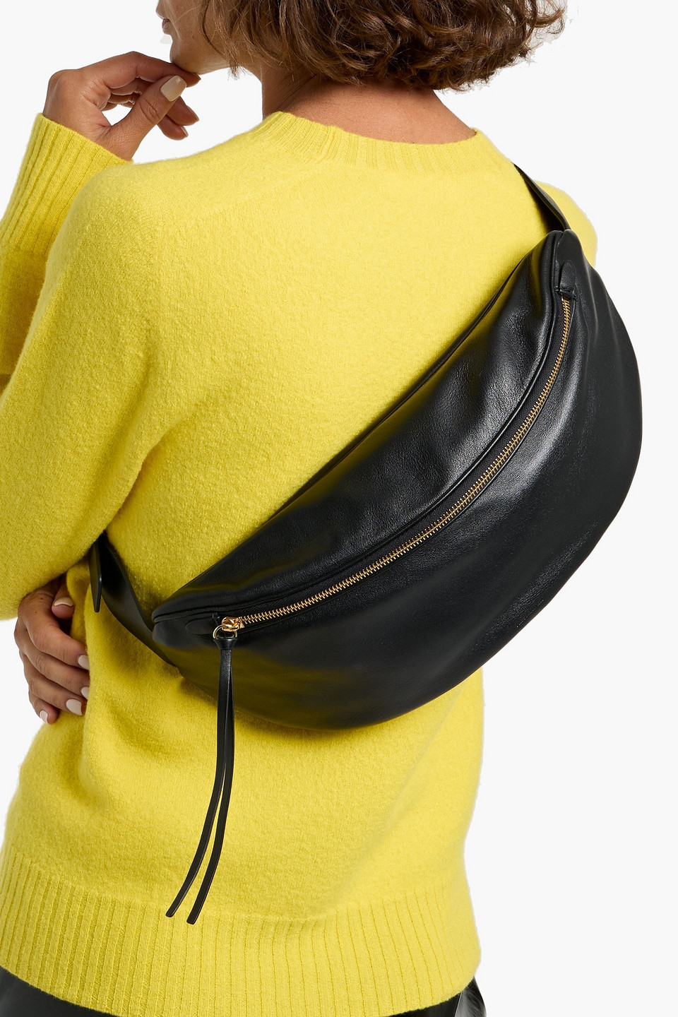 Jil Sander Leather Belt Bag In Black