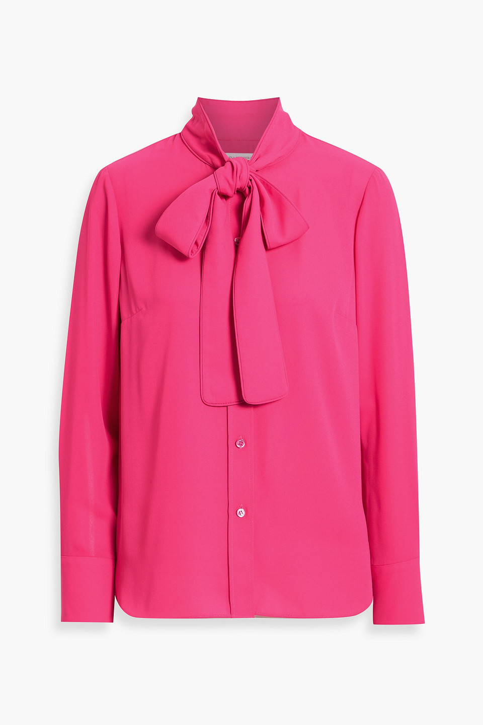 Carolina Herrera Pussy-bow Crepe De Chine Blouse In Pink