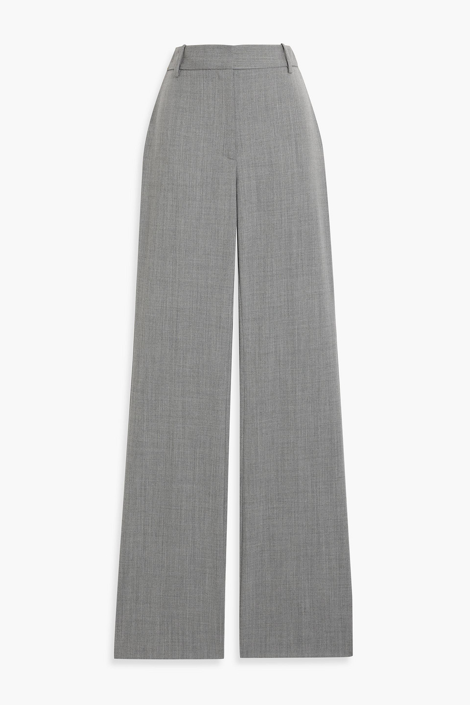 Nili Lotan Corette Twill Straight-leg Pants In Gray