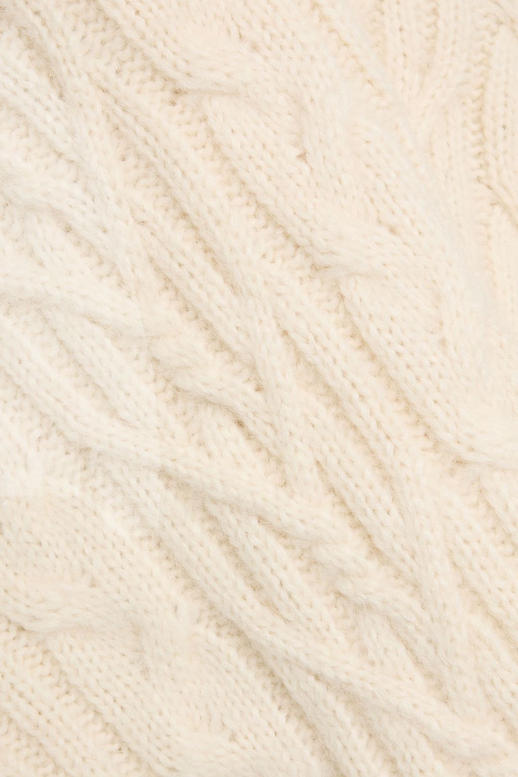 NILI LOTAN Annie cable-knit alpaca, cotton and wool-blend turtleneck sweater