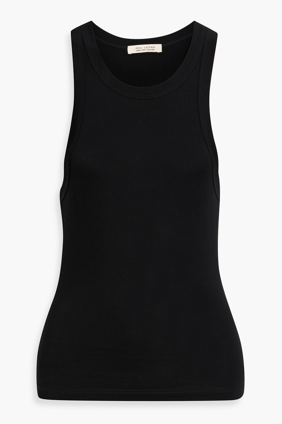 Nili Lotan Shanah Stretch-jersey Tank In Black