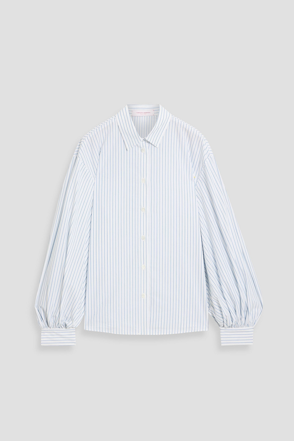 Carolina Herrera Striped Cotton-poplin Shirt In White