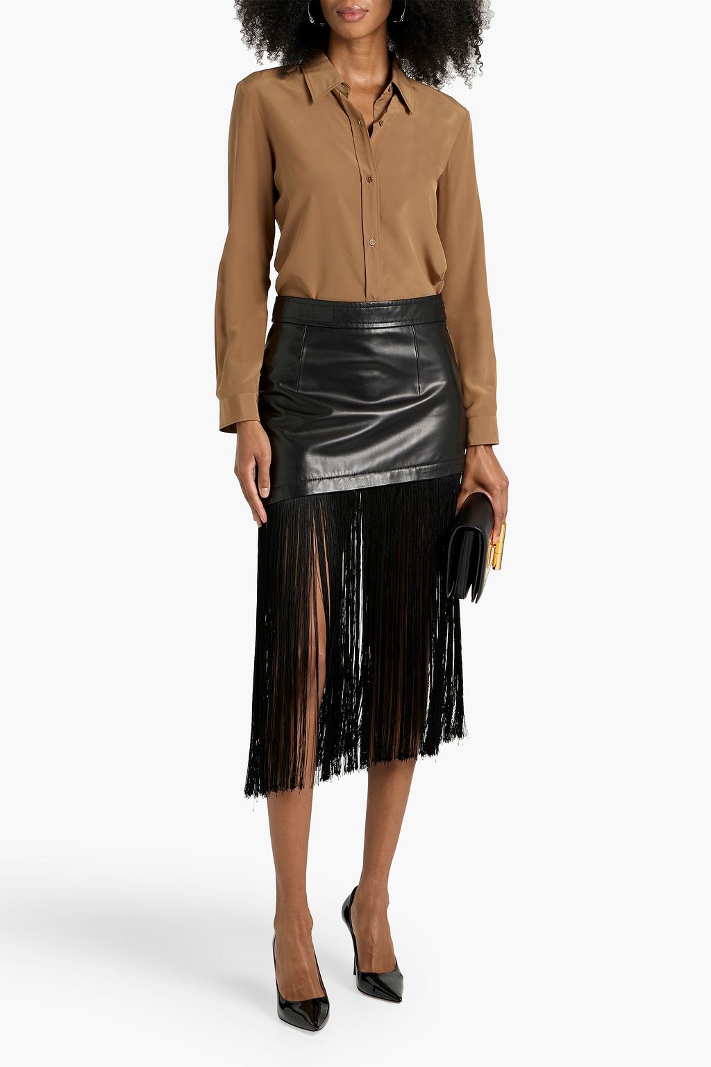 NILI LOTAN Simone silk crepe de chine shirt