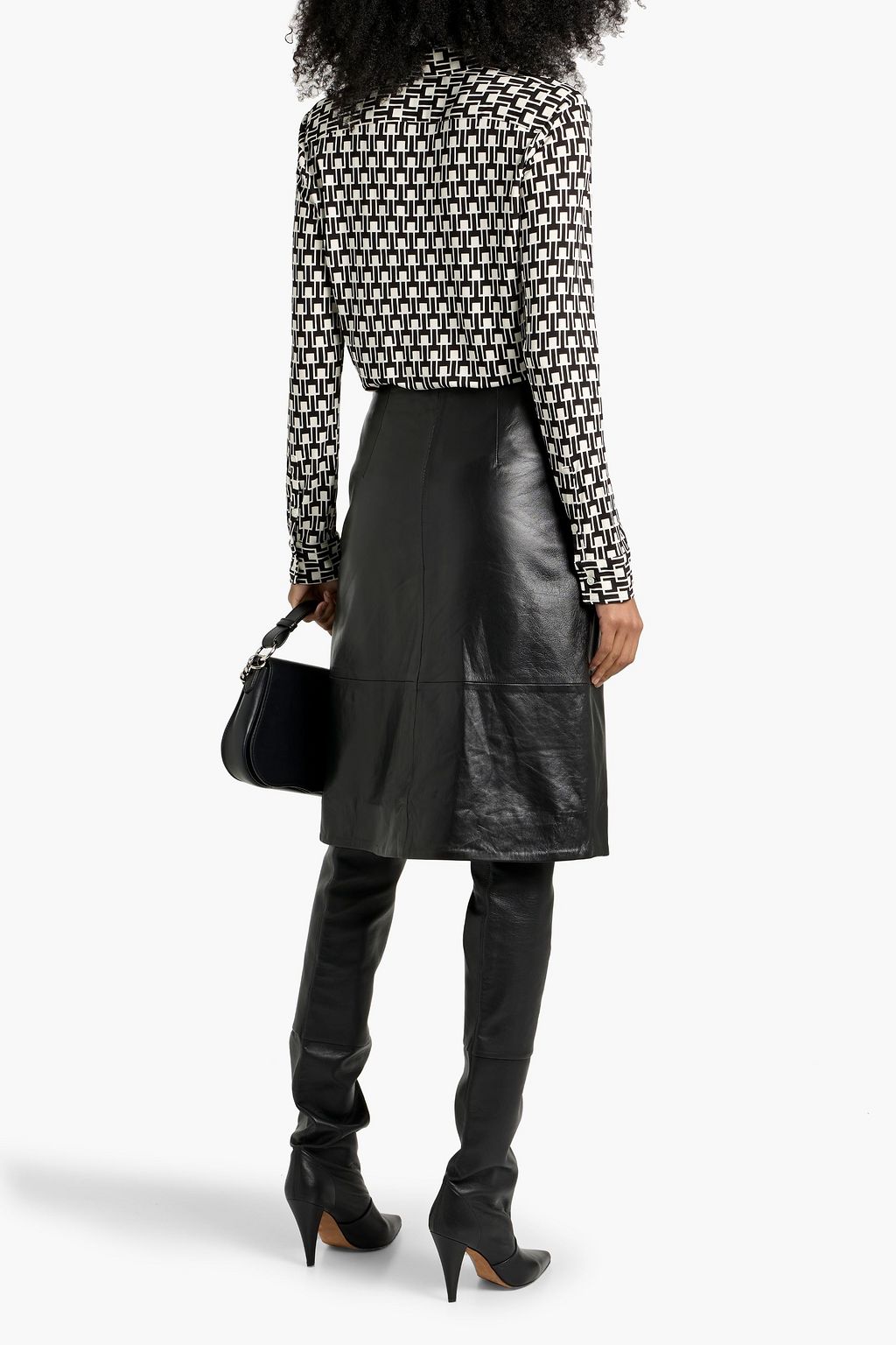 NILI LOTAN Celestine printed jersey shirt