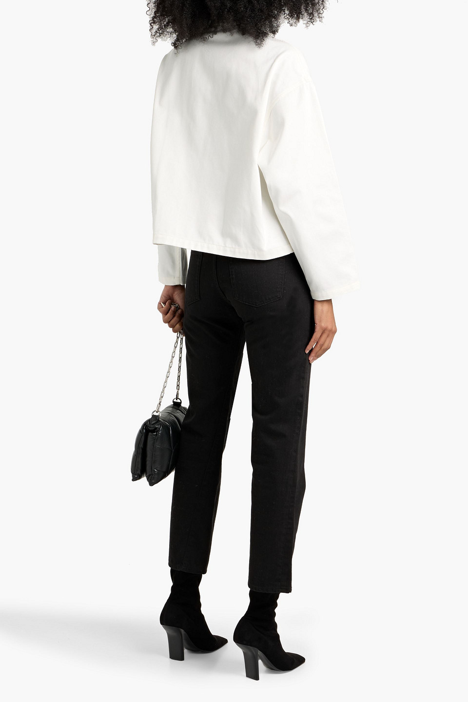 Nili Lotan Lio Cotton-twill Jacket In White