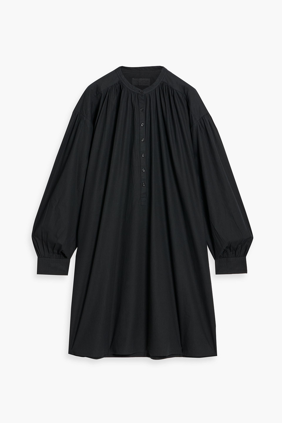 Nili Lotan Najam Cotton-poplin Mini Dress In Black