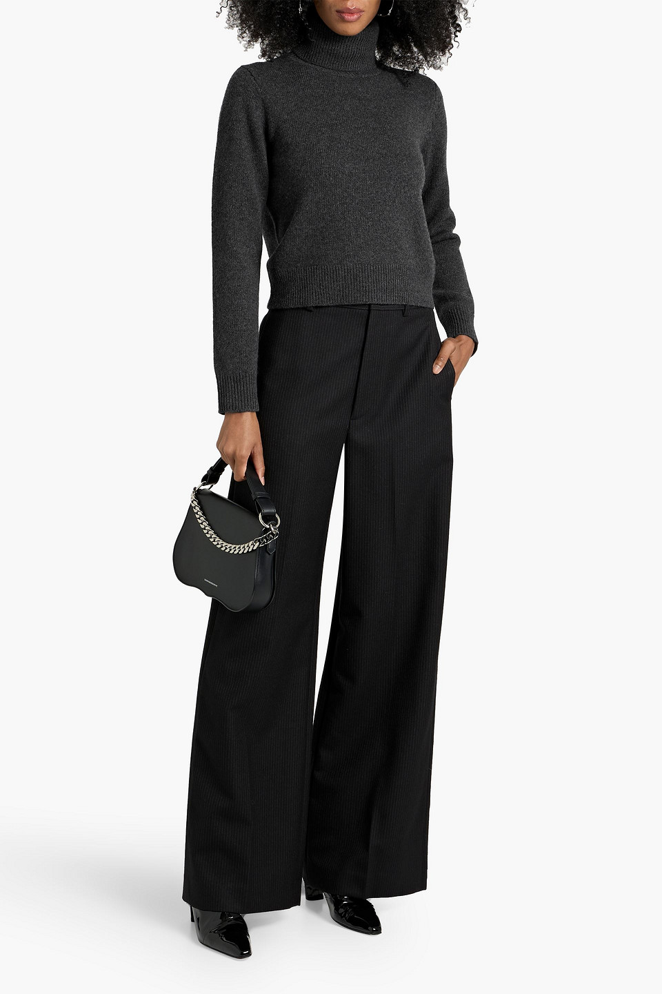 Nili Lotan Hollyn Wool Turtleneck Sweater In Gray