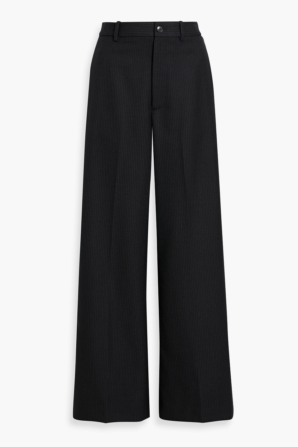 Nili Lotan Flavie Pleated Cotton-blend Twill Wide-leg Pants In Black